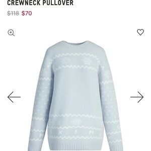 SKIMS Soft Blue Crewneck Sweater
